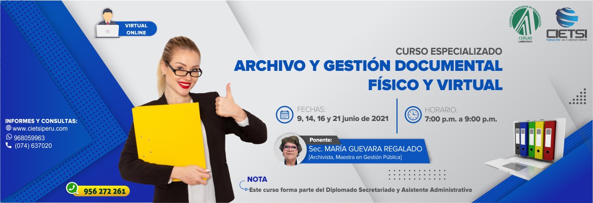 curso especializado archivo y gestiOn documental fIsico y virtual 2021